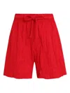 Osklen Crinkled-finish Shorts In Red