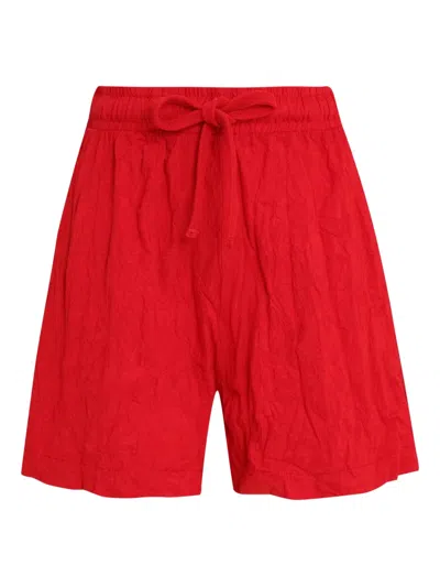 Osklen Crinkled-finish Shorts In Red