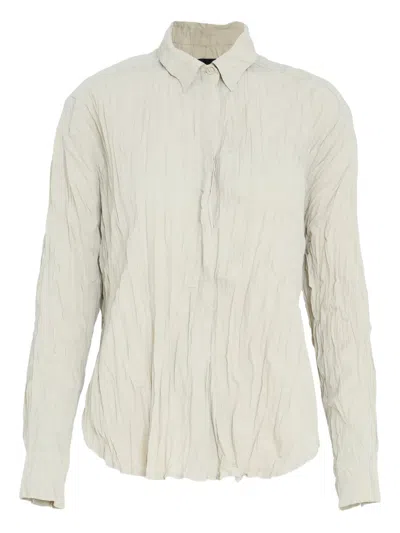 Osklen Crinkled Long-sleeve Shirt In Neutral