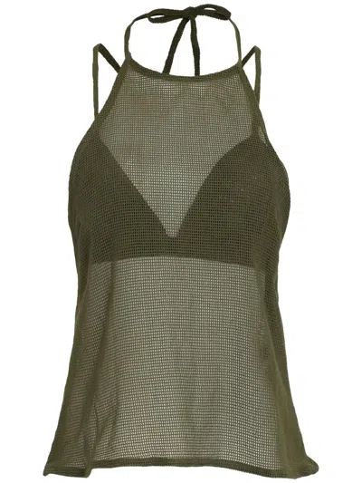 Osklen Crochet Top In Green