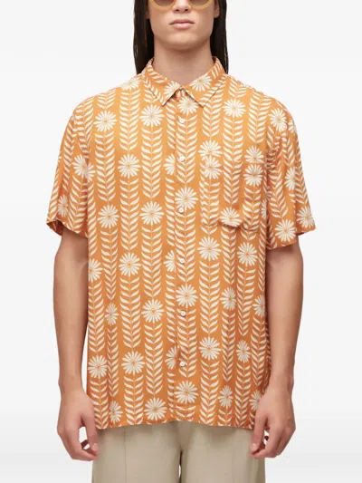 Osklen Daisy Floral-pattern Shirt In Orange