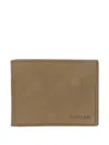 Osklen Debossed-logo Suede Wallet In Brown
