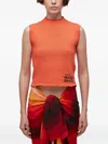 Osklen Double-face Raw-edge Tank Top In Orange
