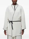 Osklen Double-face Zip-front Coat In White