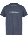Osklen Double Watercolour Fish T-shirt In Blue