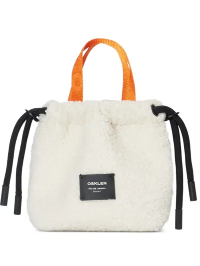Osklen Drawstring Bucket Bag In White