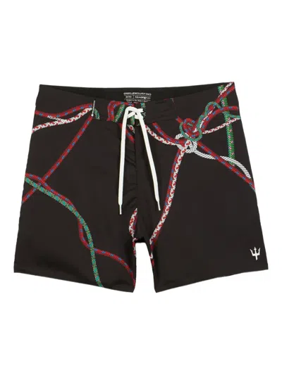 Osklen Drawstring Deck Shorts In Multi