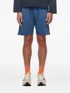 Osklen Drawstring Raw-cut Shorts In Blue