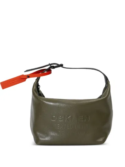 Osklen Embossed Leather Satchel In Green