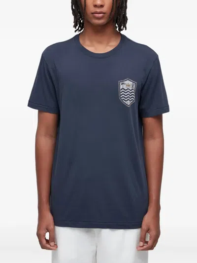 Osklen Embroidered Cotton T-shirt In Blue