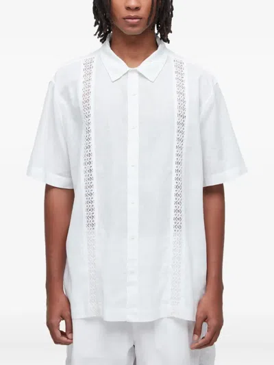 Osklen Embroidered-panel Shirt In White