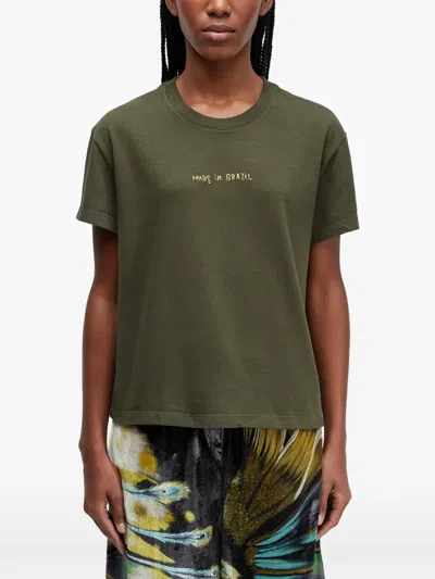 Osklen Embroidered T-shirt In Gray