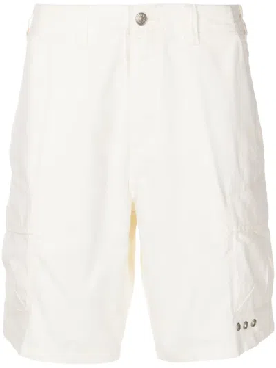 Osklen Eyelet-detail Cotton Bermuda Shorts In White
