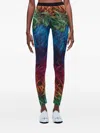 Osklen Feather-print Leggings In Multi