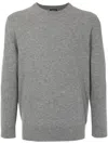 Osklen Fine-ribbed Mélange Jumper In Gray