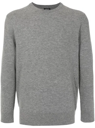 Osklen Fine-ribbed Mélange Jumper In Gray