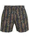 Osklen Fish-print Bermuda Shorts In Blue
