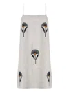 Osklen Floral-embroidered Dress In White