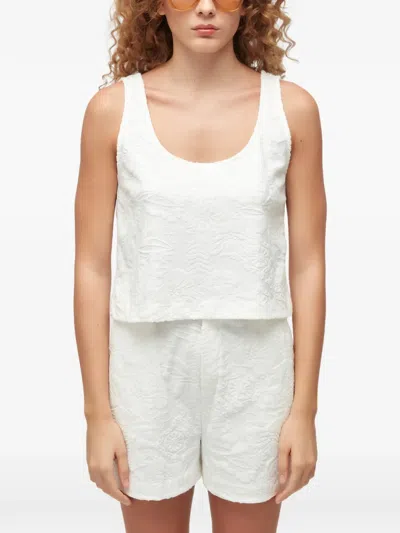 Osklen Floral-jacquard Top In White