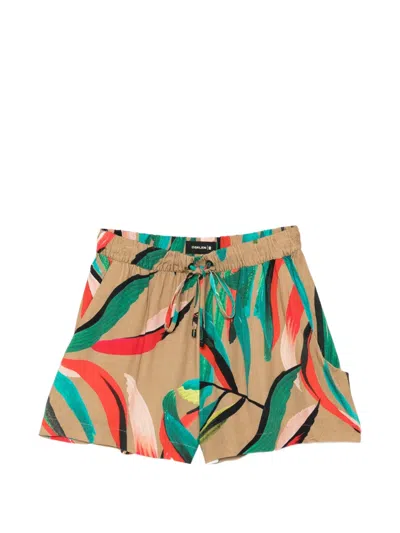 Osklen Floral Print Drawstring Shorts In Multi