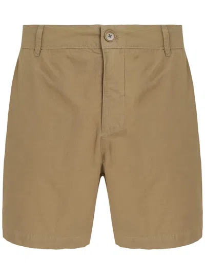 Osklen Flow Cotton Shorts In Brown