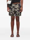 Osklen Flow Daisy-print Shorts In Green