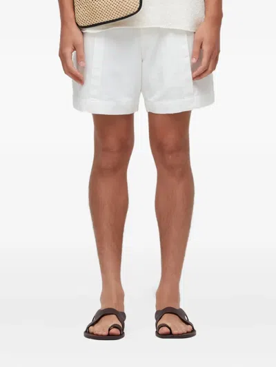 Osklen Flow Pleated Texture Shorts In White