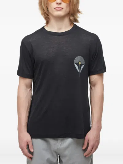 Osklen Flower-print T-shirt In Black