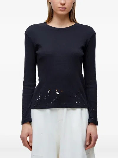 Osklen Frayed Top In Black