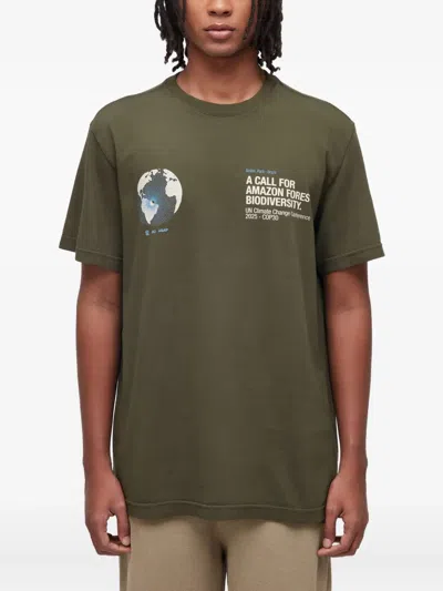 Osklen Globe-print T-shirt In Green
