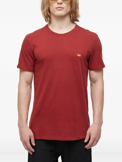Osklen Gold Crown-print T-shirt In Red