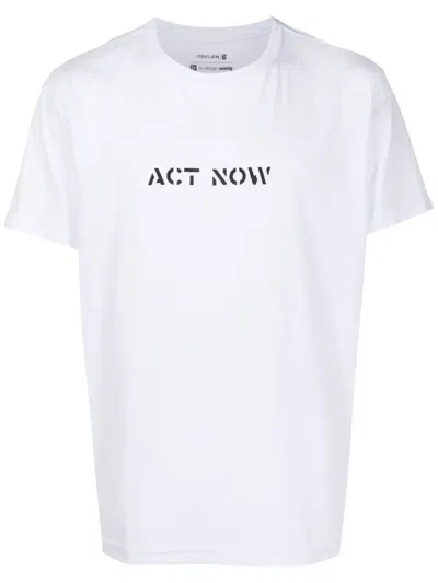 Osklen T-shirt Mit Grafischem Print In White