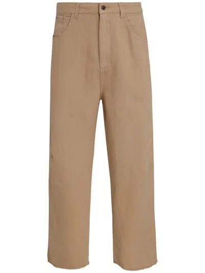 Osklen Graphic-print Straight-leg Trousers In Neutral