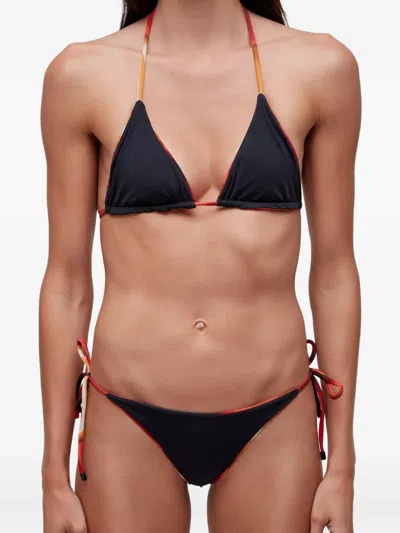 Osklen Graphic-print Reversible Bikini In Black