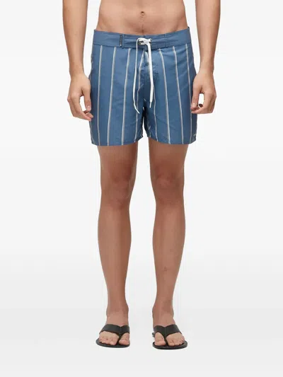 Osklen Guethary Striped Swim Shorts In Blue