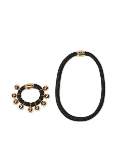 Osklen Half Moon Bracelet In Black