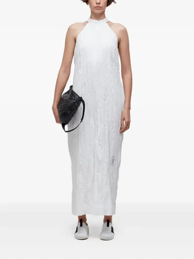 Osklen Halter-neck Wrinkle Jumpsuit In White