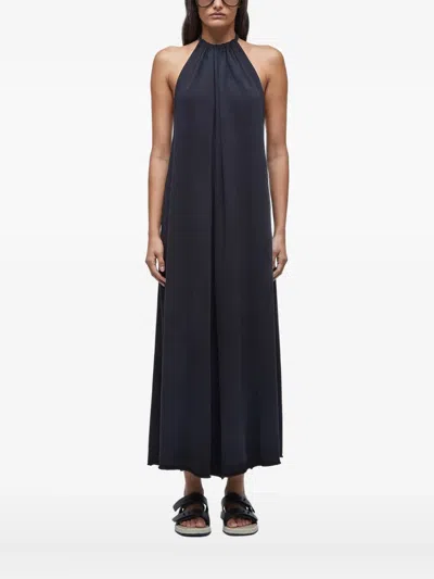 Osklen Halterneck Drawstring Dress In Black