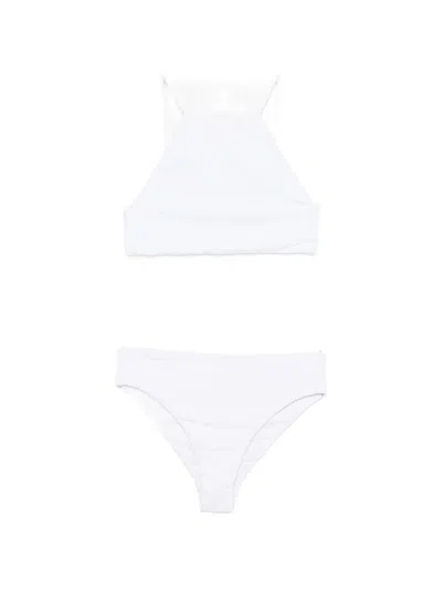 Osklen Halterneck Textured Bikini In White