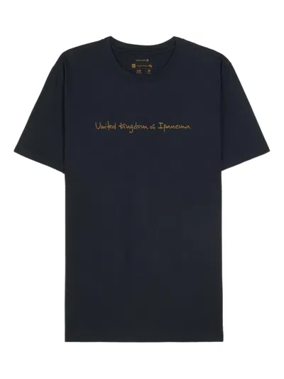 Osklen Handwritten-logo T-shirt In Blue