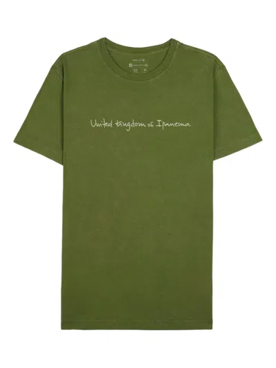 Osklen Handwritten-print T-shirt In Green
