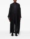 Osklen Hooded Frayed Coat In Black