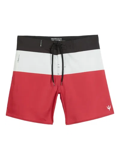 Osklen Horizontal-stripe Swim Shorts In Red