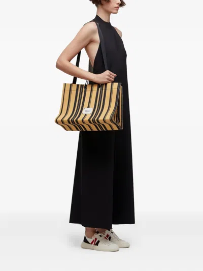 Osklen Large Striped Tote Bag In Yellow