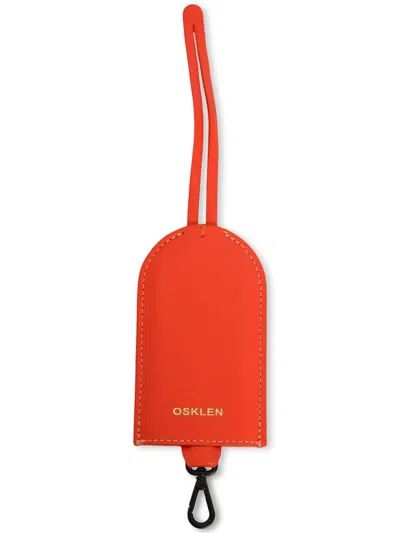 Osklen Leather Keychain In Orange