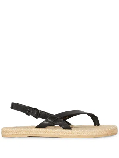Osklen Leather Sandals In Black
