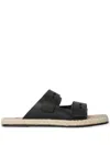 Osklen Leather Slides In Black