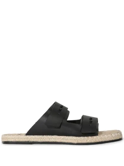 Osklen Leather Slides In Black