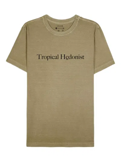 Osklen Lettering-print T-shirt In Green