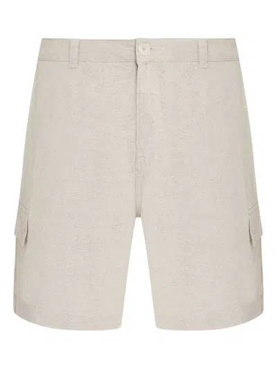 Osklen Linen-blend Bermuda Shorts In White